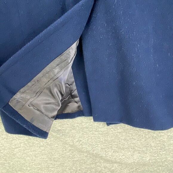 Tommy Hilfiger Wool Jacket Womens Small Blue Pea Coat Military Double Breasted - Picture 12 of 12